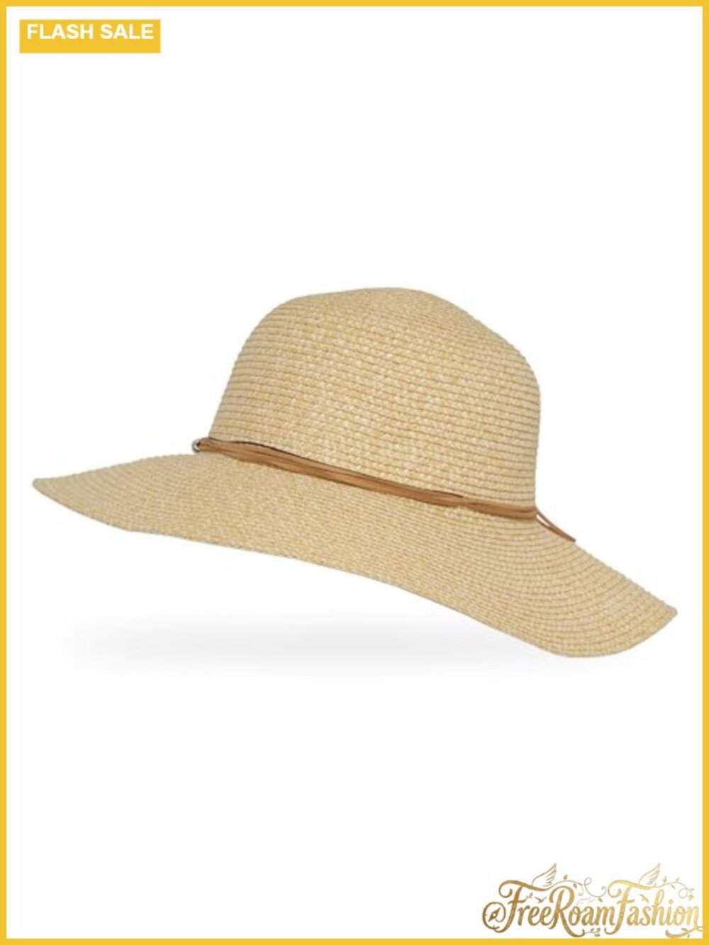 Wide Brim Sun Hat UPF 50+ Recycled Polyester Paper Blend Floppy